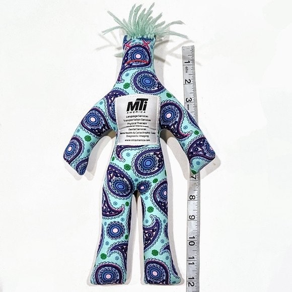 DAMMIT! DOLL Stress Relief Turquoise Blue MTI America Healthcare Paisley Design - Picture 7 of 7